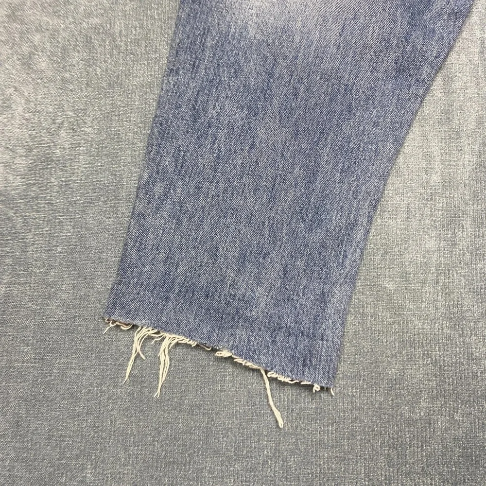 Levi's 511 Jeans Men 31x32 Blue Denim Distressed Frayed Hem Relaxed Straight Leg